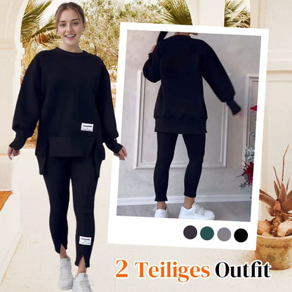 ✨ 60% RABATT! 🧘‍♀️ Lässiges Sweatshirt-Leggings-Set – Ultraweiches Jersey, Moderne Passform & Perfekt für Alltag, Sport oder Entspannung 🏃‍♀️📦