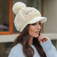 🎁Das beste Geschenk für sie 🎁👒 – Wintermütze für Damen mit kurzer Krempe🥰
